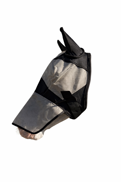 Full Face Turnout Field Fly Mask - Ears and Nose Protector For Horses. Full Size