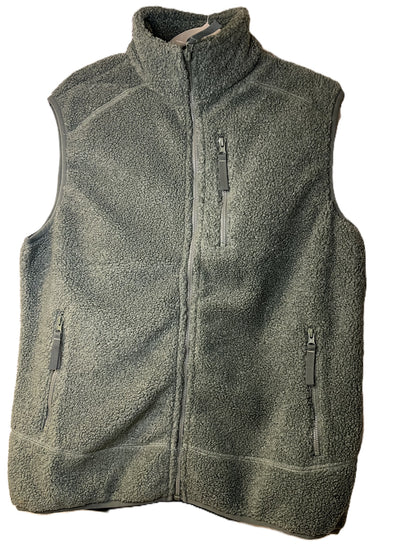 Teddy Fleece Gilet-Waistcoat-Body Warmer for Men and Women in Green Bean and Coffee