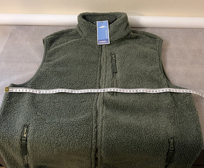 Teddy Fleece Gilet-Waistcoat-Body Warmer for Men and Women in Green Bean and Coffee