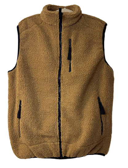 Teddy Fleece Gilet-Waistcoat-Body Warmer for Men and Women in Green Bean and Coffee