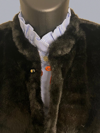 Black-Red Reversable Faux Fur Gilet